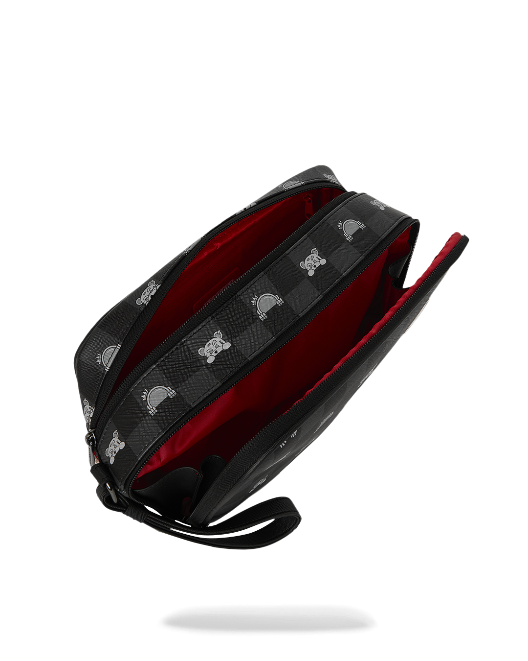 SPRAYGROUND® TOILETRY GRAY PEEKING CHARACTER CHECK TOILETRY BRICK