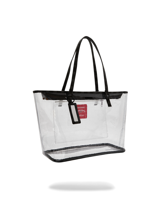 SPRAYGROUND® TOTE DRIP CHECK FULLY CLEAR TOTE