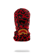 SPRAYGROUND® SKI MASK RED LEOPARD GOLD SHARK MOUTH SKI MASK
