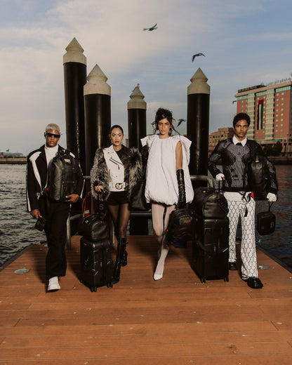 SPRAYGROUND® LUGGAGE GOLD BRICK LUXE CARRY-ON LUGGAGE