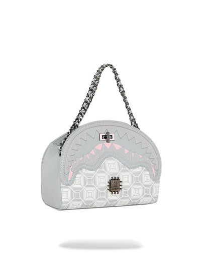 SPRAYGROUND® HANDBAG A.I.8 AFRICAN INTELLIGENCE BOOKED & BUSY SHARK HANDBAG