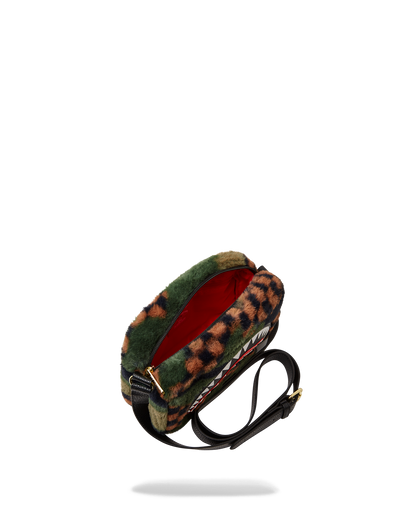SPRAYGROUND® TOILETRY 3AM GREEN FURR MESSENGER BRICK BAG