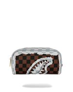SPRAYGROUND® POUCH CREAM AND BROWN TEAR CHECK POUCH