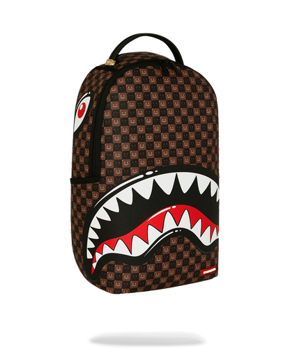 SPRAYGROUNDÂ® BACKPACK SHARKS IN PARIS WTF BUBBLE BROWN CHECK BACKPACK