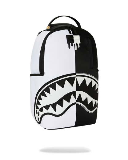 SPRAYGROUND® BACKPACK SHARK CENTRAL BLACK AND WHITE STENCIL BACKPACK