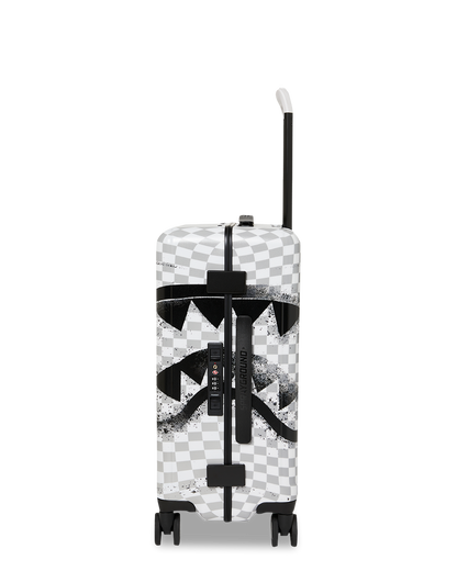 SPRAYGROUND® LUGGAGE BLACK STENCIL SHARK CARRY-ON LUGGAGE